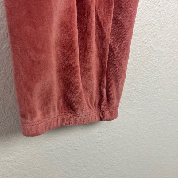 Aerie Women's Size Large Real Obsessed Coral Pink Velour Jogger Lounge Weekend - Picture 5 of 7